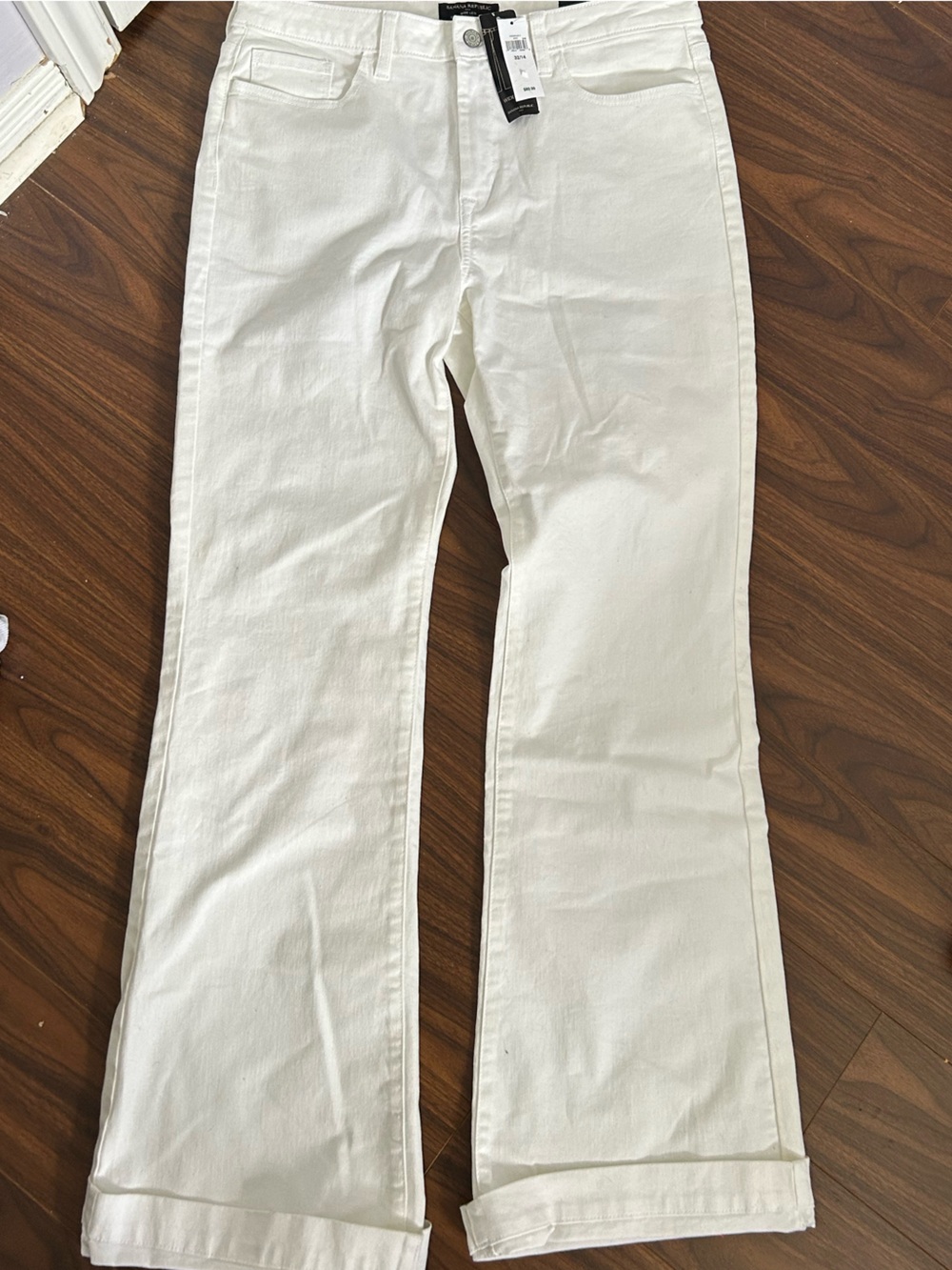 Banana Republic White Wide-Leg Jeans